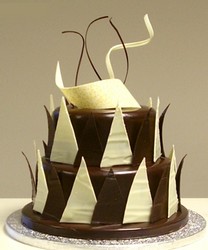 čokoládový svatební dort